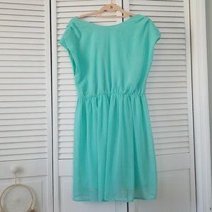 SUMMER CLEARANCE Teal Chiffon Dress